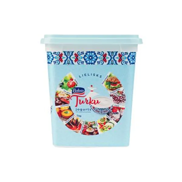 Baltais Turku jogurts bez piedevām 1kg