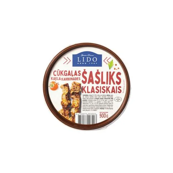 Cūkgaļas šašliks Klasiskais LIDO 900g