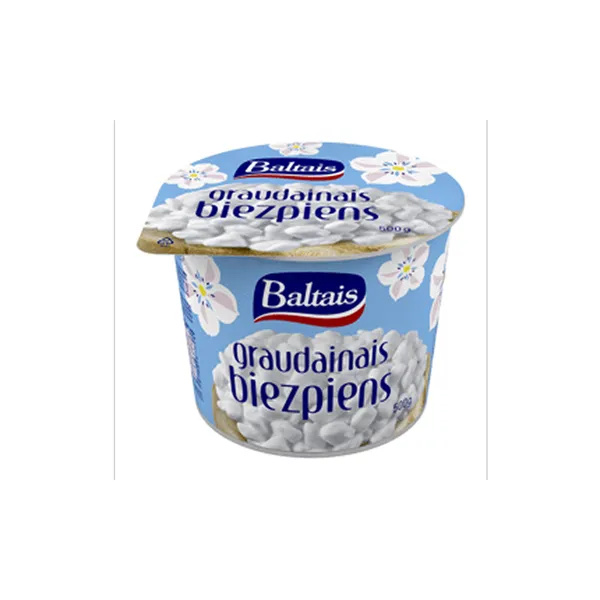 Graudainais biezpiens 7,1% 500g glāzē