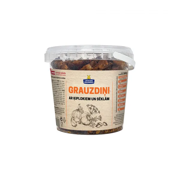 Grauzdiņi ar ķiplokiem un sēklām Zeltene 300g, Latvijas maiznieks