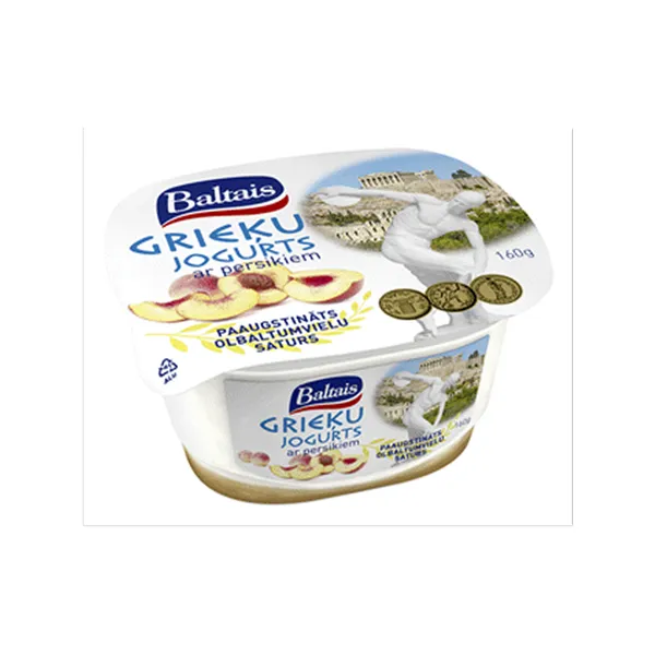 Grieķu jogurts ar persikiem, 6,4% olbaltumvielas, 160g
