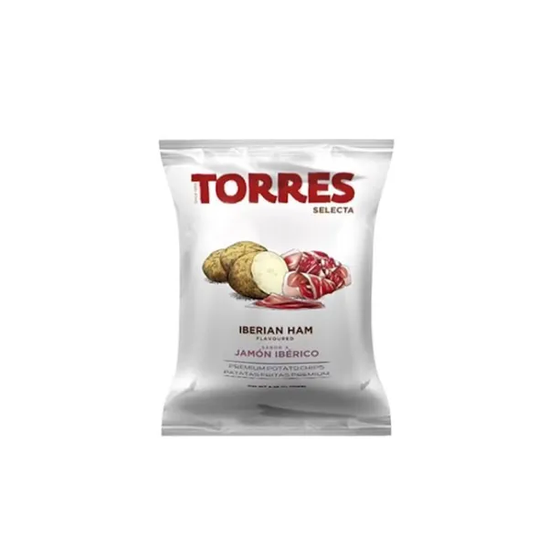 Kartupeļu čipsi TORRES, Ibērijas šķiņķa garša, 150g
