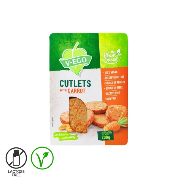 Kotletes ar burkāniem vegāniem 200g