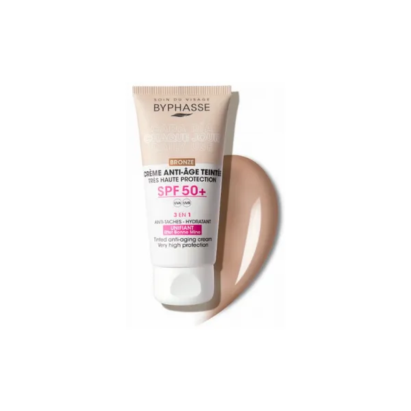 Krēms sejai Byphasse Anti-Aging Tinted Bronze Face Cream SPF 50+ 50ML