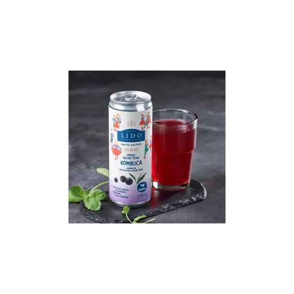 LIDO Upeņu - baltās tējas kombuča 0.33 L