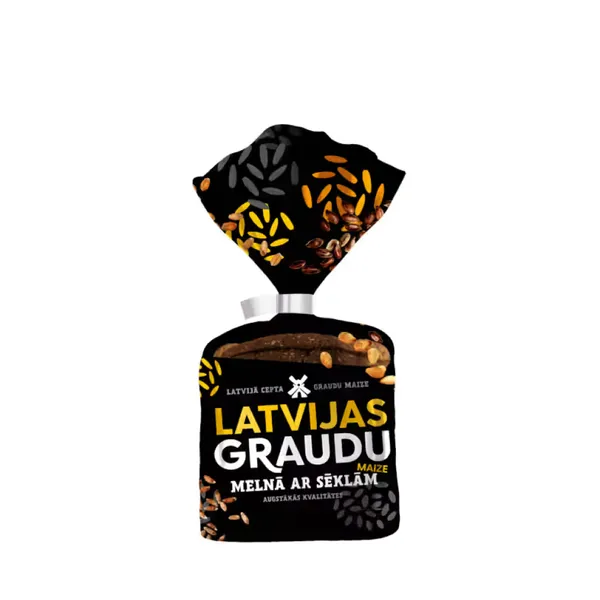 Maize melnā Latvijas graudu ar sēklam 340g