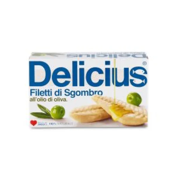 Makreles Atlantijas fileja, olīveļļā, 125g , Delicius