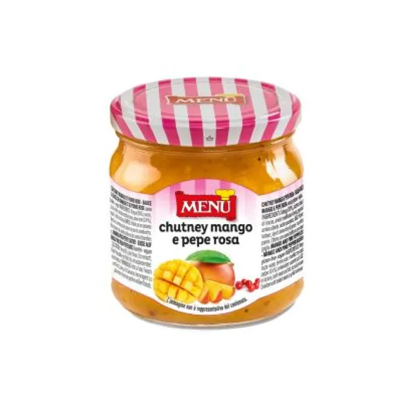 Mērce Mango chutney ar rozā pipariem, 430g, Menu