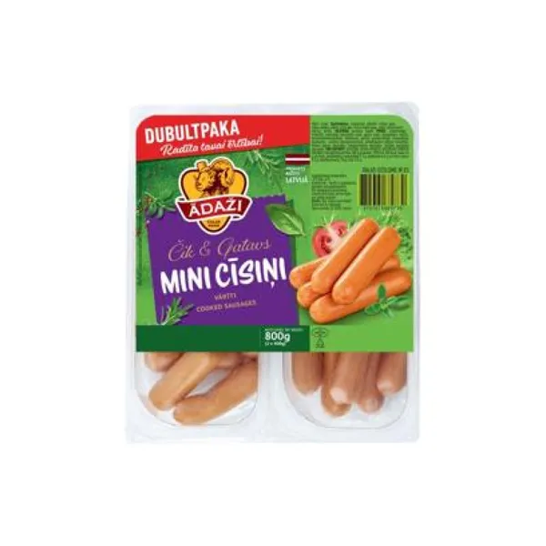 Mini cīsiņi Čik&Gatavs ĀDAŽI 2x400g