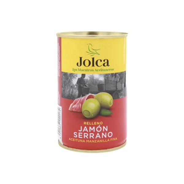 Olīvas zaļās ar Serrano šķiņķi  Jolca 300g