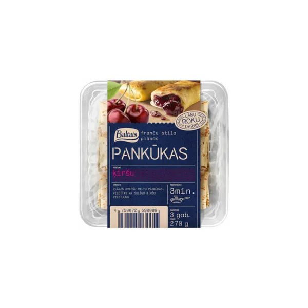 Pankūkas ar ķiršu pild. 270g, Baltais