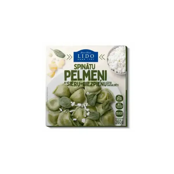 Pelmeņi Lido spinātu ar biezpienu un sieru 360g