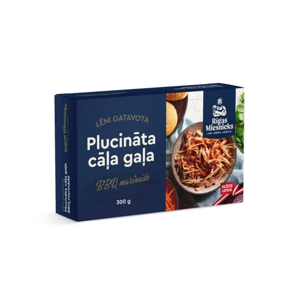 Plucināta cāļa gaļa BBQ marinādē
