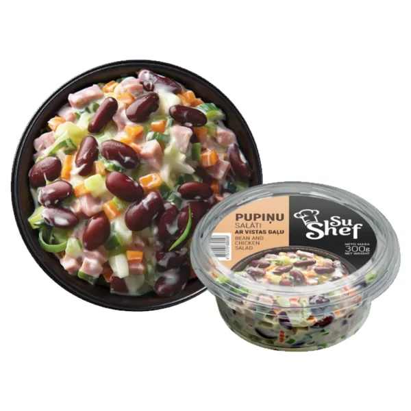 Pupiņu salāti ar vistas gaļu 300g SuShef