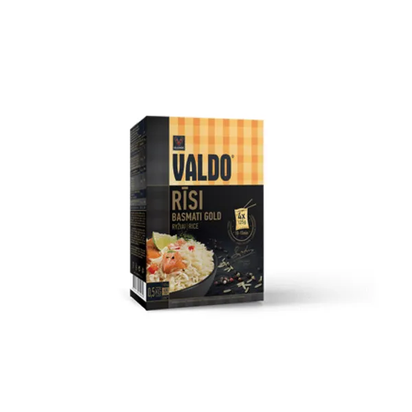 Rīsi VALDO BASMATI GOLD tvaicēti 4x125g