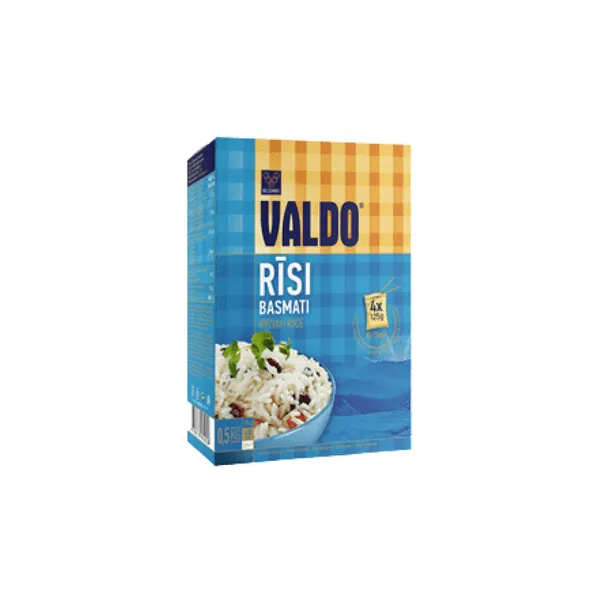 Rīsi VALDO BASMATI kārba 4x125g