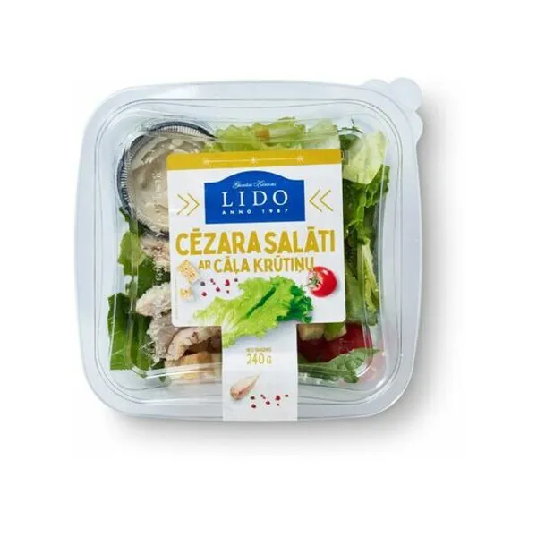 Salāti Cēzara ar cāļa krūtiņu 240g/fas R Lido