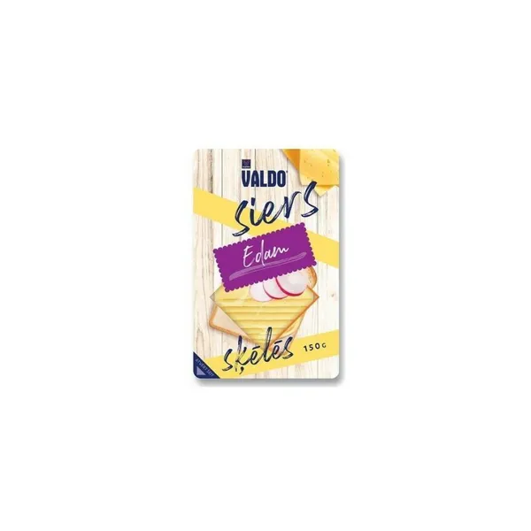 Siers Edam šķēlēs 150g, Valdo