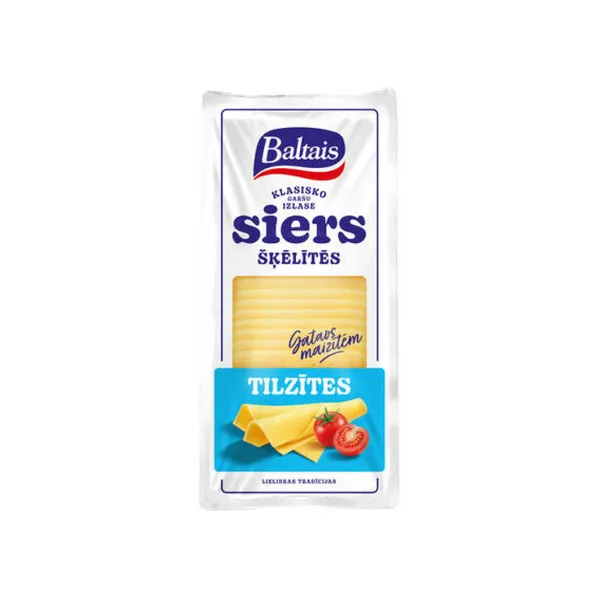 Siers Tilzītes šķēlītēs 500g, Baltais