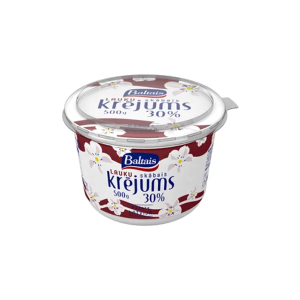 Skābais krējums Baltais 30% 500g