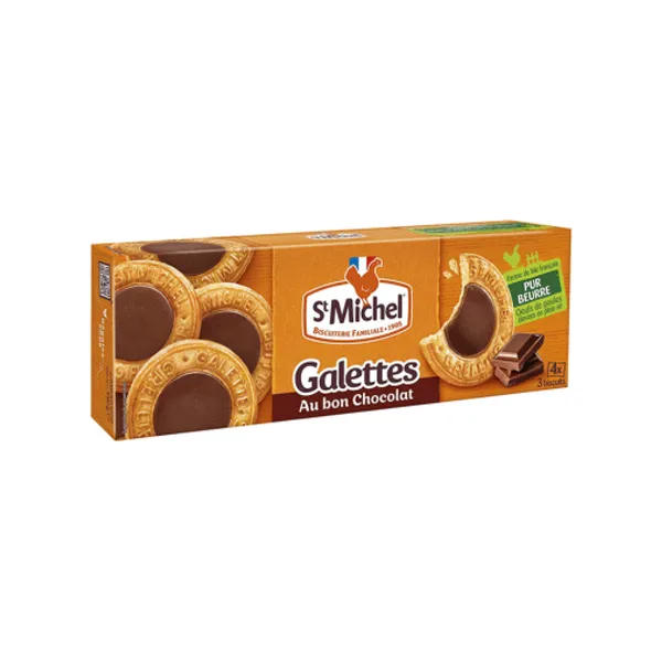 Sviesta cepumi ST MICHEL Galettes ar šokolādi 121g