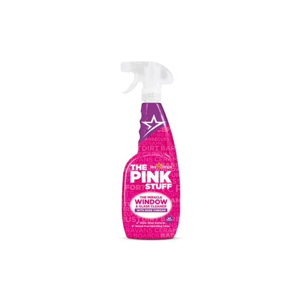 THE PINK STUFF logu un stiklu tīrīšanas līdzeklis ar rožu etiķi 750ml