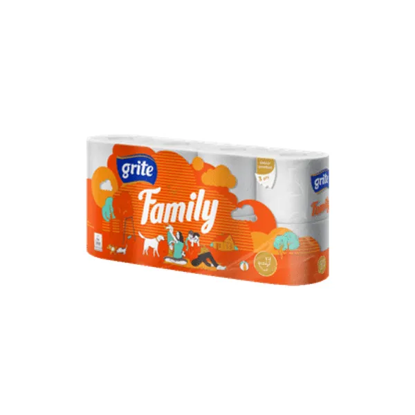 Tualetes papīrs Grite Family 3slāņi 8ruļļi