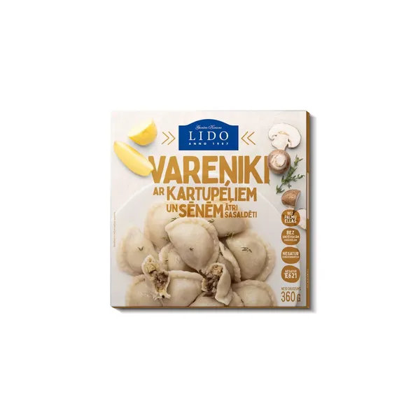 Vareņiki Lido kartupeļu un sēņu 360g