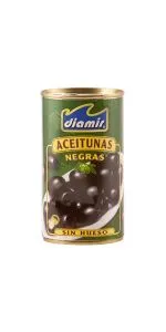 DIAMIR melnās olīvas bez kauliņiem 345g