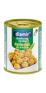 DIAMIR zaļas olīves ar anšoviem 120 g