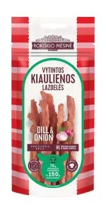 Dill & onion žāvētas cūkgaļas uzkodu desiņas 70 g