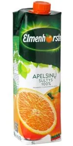 Elmenhoster apelsīnu sula 100% 1 L