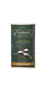 Excelencia Con Hueso melnās olīvas ar kauliņiem350g