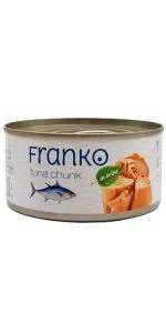 Franko tunča filejas gabaliņi sojas eļļā 185 g