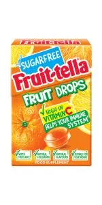 Fruittella Fruit Drops Orange&Lemon Sugar Free konfektes 45 g