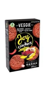 Joy Crackers krekeri ar bietēm, ķiplokiem un ķimenēm 200 g
